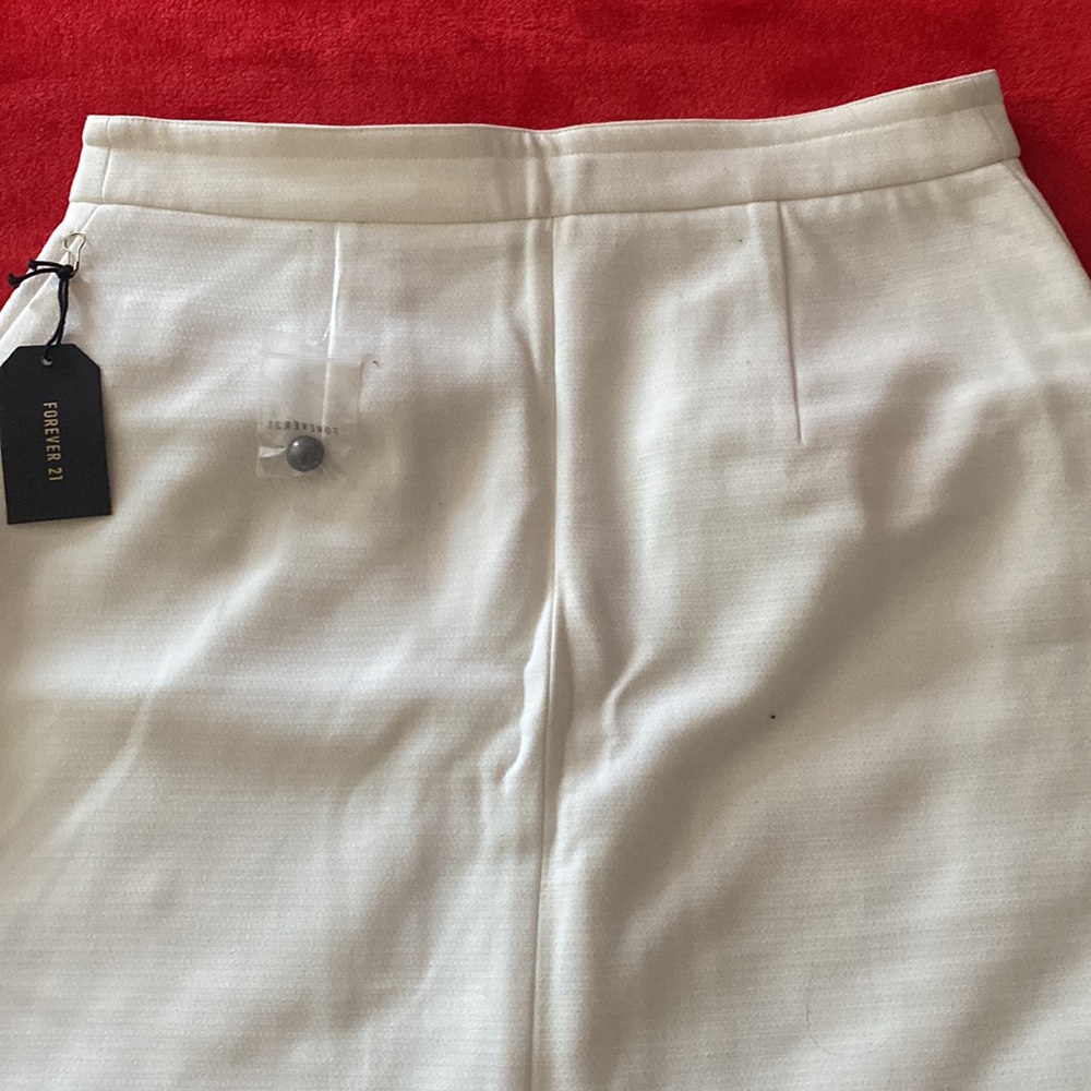 Cream Button Skirt - Picture 5 of 5